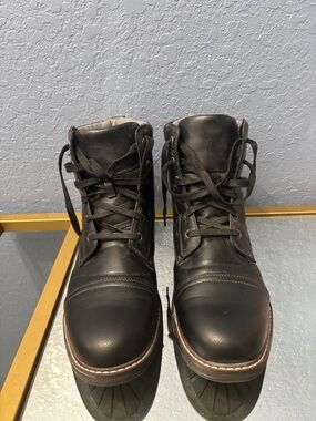 Goodfellow & Co Black Lace-Up Leather Boots